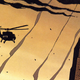 A comic panel from Vertigo's DMZ shows a helicopter taking in the sights over post-apocalyptic Manhattan.